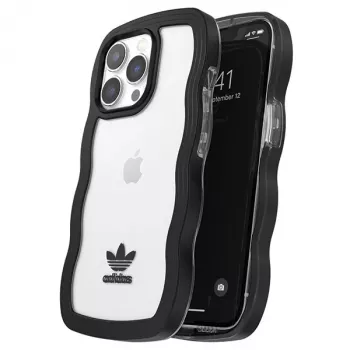 Adidas OR Wavy Case for iPhone 13 Pro / iPhone 13 6.1 inch Black Transparent
