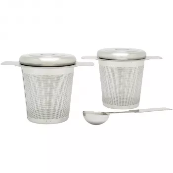 Bredemeijer 2x rustfrit stål tefilter med teske 191003