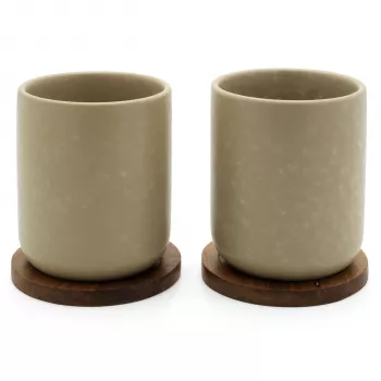 Bredemeijer Umea Tekopssæt 2x 200ml Beige med Underkopper 142025