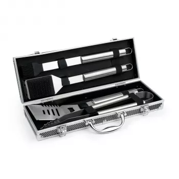 Leopold Vienna 4-delt BBQ-værktøjssæt i aluminiumskuffert LV311000