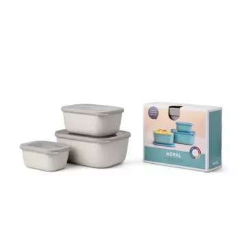 Mepal Cirqula Multi Bowl sæt 3 dele, Nordic White