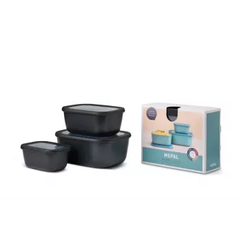 Mepal Cirqula Multi Bowl sæt 3 dele, Nordic Black