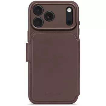 Decoded Leather aftagelig wallet til iPhone 17 Pro med MagSafe - chokoladebrun