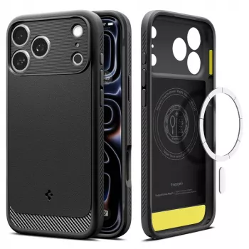 Spigen Rugged Armor Mag MagSafe Case for iPhone 17 Pro, Black