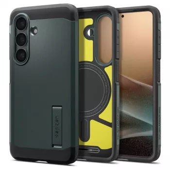 Spigen Tough Armor Mag MagSafe Cover til Samsung Galaxy S26+ - grøn