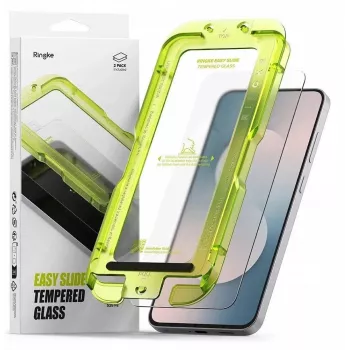 Ringke Easy Slide 2-pak hærdet glas skærmbeskyttelse til Samsung Galaxy S25 FE Clear