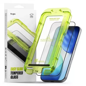 Ringke Easy Slide 2-pak hærdet glas skærmbeskyttelse til iPhone 17 Pro - sort