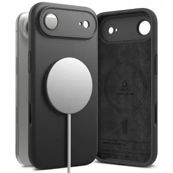 Ringke Silicone Magnetic MagSafe cover til Apple iPhone 17 Air - sort