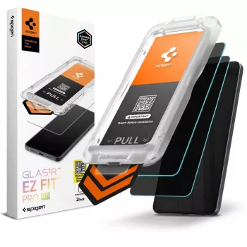 Spigen Glas.TR EZ Fit Pro AC HD skærmbeskyttelse i hærdet glas til Samsung Galaxy S26, 2-pak, sort