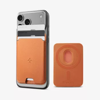 SPIGEN VALENTINUS MAGSAFE UNIVERSEL MAGNETISK KORTHOLDER METALLIC ORANGE