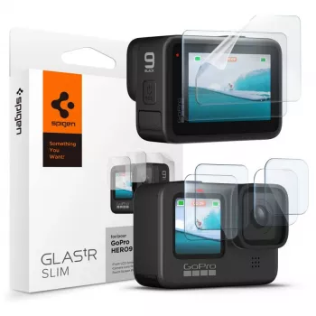 Spigen Glas.TR Slim + Film 2-sæt skærm- og linsebeskyttelsessæt til GoPro Hero 12/11/10/9 (2 sæt)