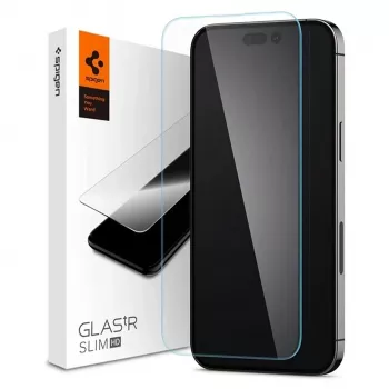 Spigen Glas tR Slim HD skærmbeskyttelse til Apple iPhone 14 Pro Max, hærdet glas, 9H hårdhed, ridsefri, transparent, 1 pakke