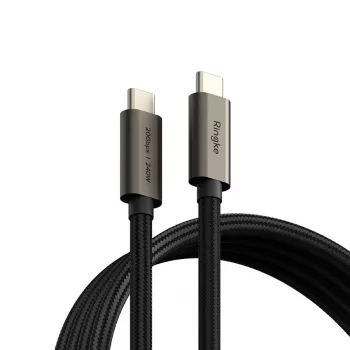 RINGKE USB 3.2 Gen 2x2 Type-C-kabel PD 240W 200 cm sort