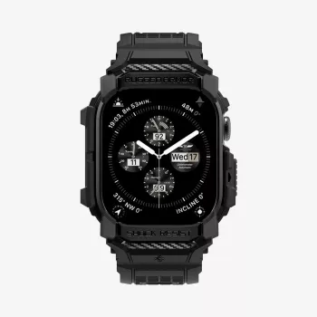 SPIGEN Rugged Armor Pro Apple Watch 10/11 (42 mm) Mat sort Etui med Integreret Rem