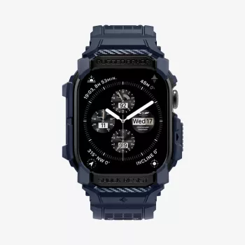 SPIGEN RUGGED ARMOR PRO APPLE WATCH 10 / 11 (46 MM) MARINEBLÅ