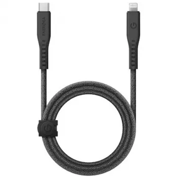 ENERGEA Flow USB-C til Lightning-kabel 1,5m sort 60W 3A PD hurtigopladning MFi-certificeret