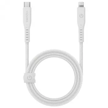 ENERGEA Flow USB-C til Lightning-kabel 1,5m hvid 60W 3A PD hurtigopladning MFi