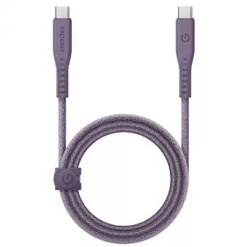 ENERGEA Flow USB-C til USB-C-kabel 1,5m lilla 240W 5A PD hurtigopladning