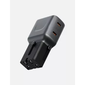 ENERGEA TravelGoAdapter 45 2xUSB-C 45W grafit sort EU-stik