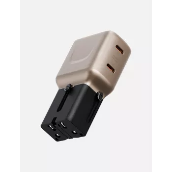 ENERGEA TravelGoAdapter 45 2xUSB-C 45W væglader guld-sort