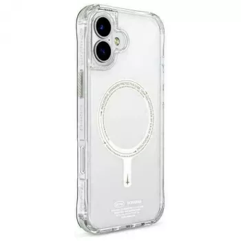 SKINARMA Saido Case til iPhone 16 6,1 inch med magnetisk opladning grøn (Niteglow)