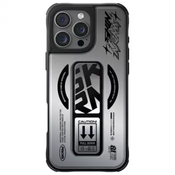 SKINARMA Kira Kobai iPhone 16 Pro 6,3 inch magnetisk opladningsgrip-stand-etui Chrome