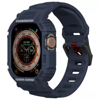 SKINARMA Mecha 2-i-1-etui med rem til Apple Watch Ultra 49mm Navy Blue