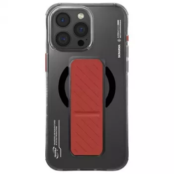 Skinarma Axon Case til iPhone 16 Pro 6,3 inch, magnetisk opladning + grebstander, sort