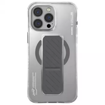 Skinarma Axon Case til iPhone 16 Pro Max 6,9 inch magnetisk opladning + grebstander titanium