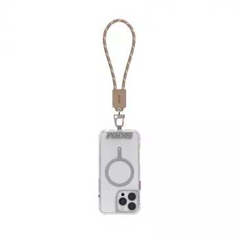 Skinarma Dyno Ve 2-i-1 USB-C til USB-C håndledskabel, 25 cm, beige