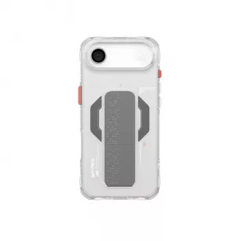 SKINARMA Haxa Cover med Mag-Charge Magnetring og Grip-Stand til Apple iPhone Air, transparent (SK-2025IP6.6-HAXA-CLR)