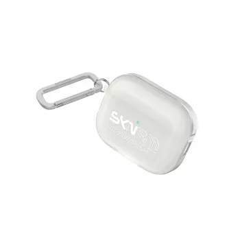 SKINARMA Kinzoku Cover med karabinhage til Apple AirPods Pro 3, mælkehvid-transparent (SK-APP3KIN-FROST)