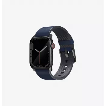UNIQ Straden Leather Hybrid Strap til Apple Watch 42/44/45/49mm blå