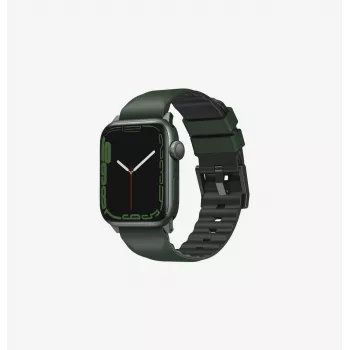 UNIQ Linus Apple Watch-armbånd Airosoft silikone mosgrøn 42/44/45/49mm Series 1-9/SE/Ultra