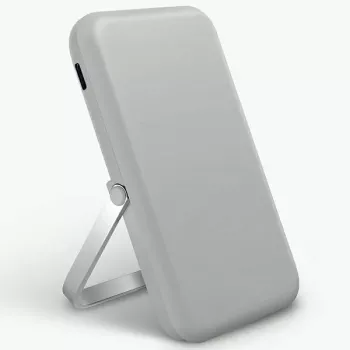 UNIQ Powerbank Hoveo 5000mAh USB-C 20W PD hurtigopladning trådløs magnetisk Chalk Grey