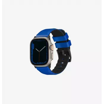 UNIQ Linus Apple Watch Series 1/2/3/4/5/6/7/8/9/SE/SE2/SE3/Ultra/Ultra 2/Ultra 3 42/44/45/49mm Airosoft silikone sportrem Racing Blue