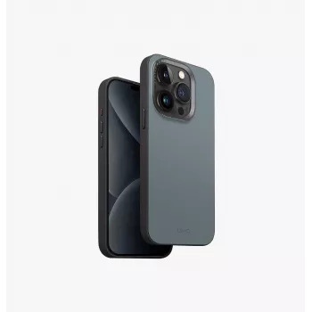 UNIQ Lyden DS MagClick opladningscover til iPhone 15 Pro 6,1 inch Washed Blue-Black