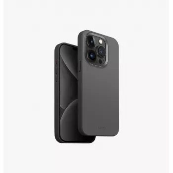 UNIQ Lyden DS MagClick Charging Case til Apple iPhone 15 Pro 6,1 inch, Antracitgrå-Sort