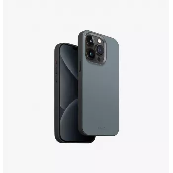 UNIQ Lyden DS MagClick opladningscover til iPhone 15 Pro Max 6,7 inch Washed Blue-Black