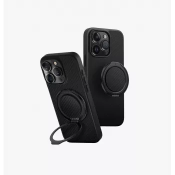 UNIQ Keva Air Case til iPhone 16 Pro 6,3 inch MagClick opladning Carbon Black