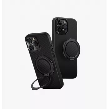 UNIQ Keva Air Case til iPhone 16 Pro Max 6,9 inch Magclick opladning Carbon Black