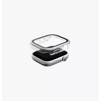 UNIQ Voute beskyttelsescover med hærdet glas til Apple Watch Series 10/11 46mm sølv