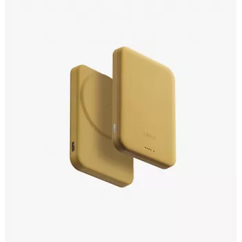 UNIQ Lyden Lexa magnetisk powerbank 5000mAh PD USB-C MagSafe gul