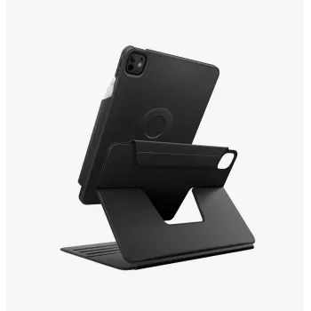 UNIQ Rovus Snapmount magnetisk 360° roterende aftageligt cover til iPad Pro 13 M4 2024 / M5 2025, sort