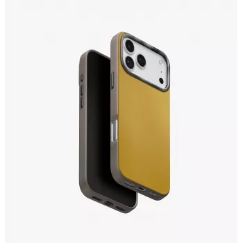 UNIQ Lyden DS-cover til iPhone 17 Pro Max MagClick-ladning, gul/grå