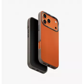 UNIQ Lyden DS-cover til iPhone 17 Pro Max MagClick-ladning, orange/grå