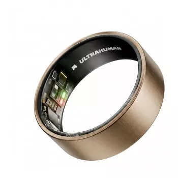 ULTRAHUMAN Ring Air - Smart Ring til damer og herrer - Søvn- og fitnesstracking wearable - Puls - Smart Ring Raw Titanium Størrelse 12