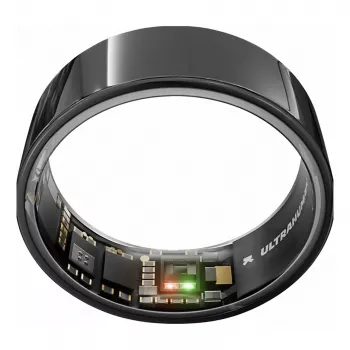 ULTRAHUMAN Ring Air – Smart Ring til damer og herrer – Søvn- og fitnesstracking wearable – Puls – Smart Ring Aster Black størrelse 12