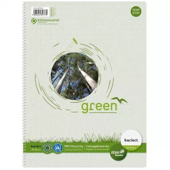 Staufen Ursus collegeblok DIN A4 60 g/m² 80 blade kvadreret (linjering 28) 4-hulsstanset