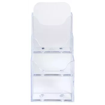 Exacompta DL diskstandsopstiller med 3 rum, polystyren, transparent (73158D)